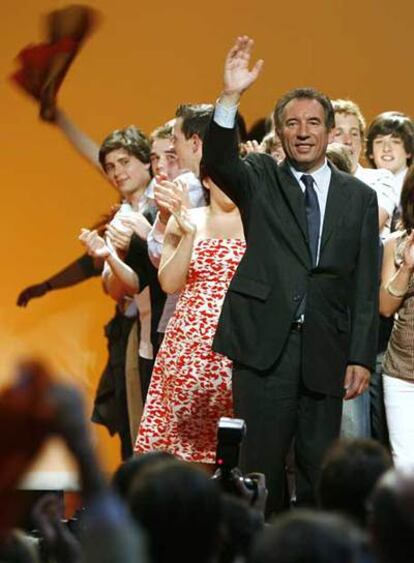 Bayrou, el pasado jueves en París, en su mitin de cierre de campaña.