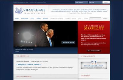 Change.gov es el proyecto en Internet de la Administración Obama-Biden