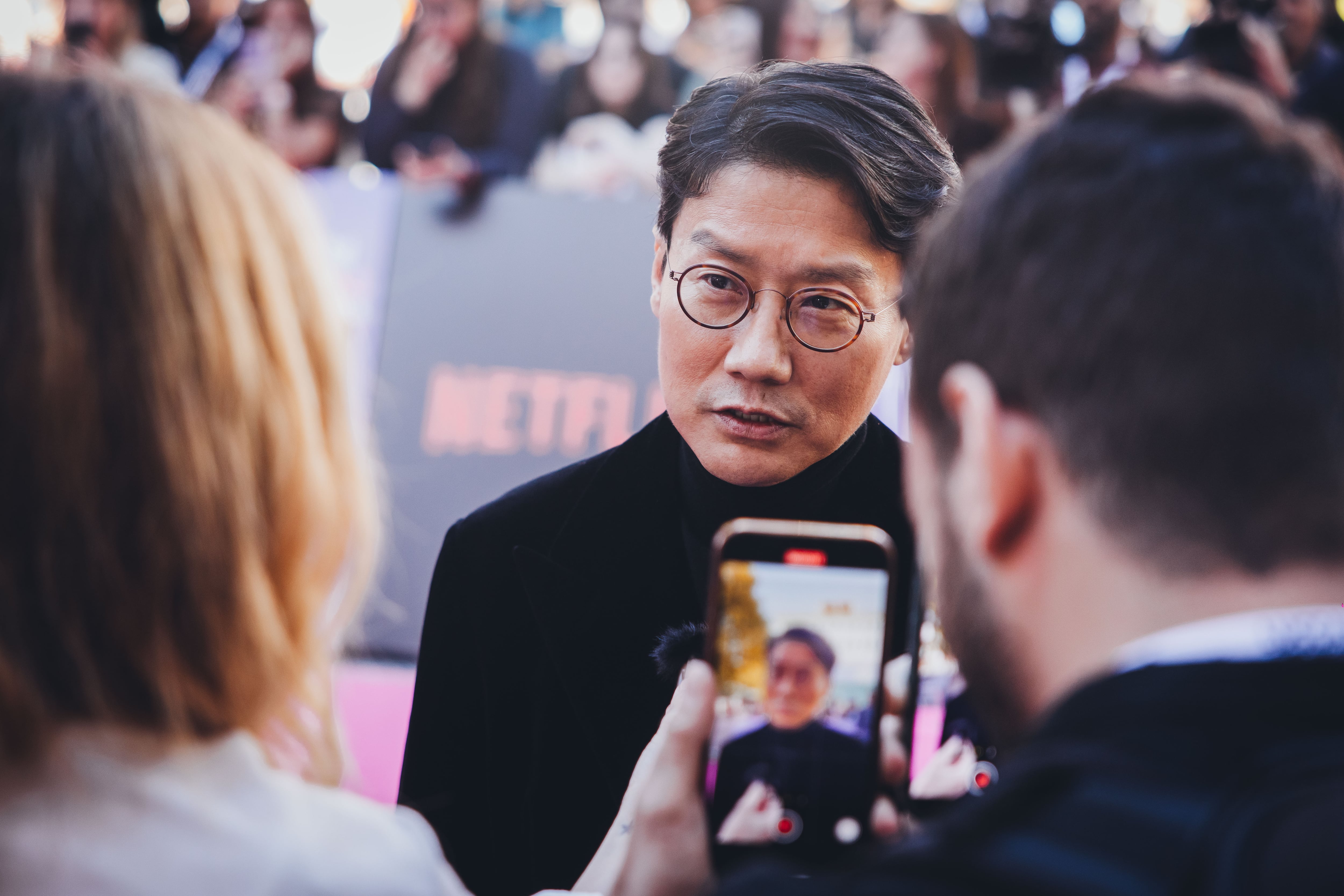 Hwang Dong-hyuk, creador de 'El juego del calamar', durante la presentación de la segunda temporada en el Comics & Games Festival, celebrado en Lucca (Italia) el 31 de octubre.