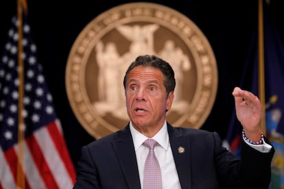 Andrew Cuomo, gobernador de Nueva York, durante una conferencia de prensa el pasado 13 de julio en Manhattan.