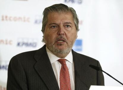 Íñigo Méndez de Vigo avui en un esmorzar informatiu.