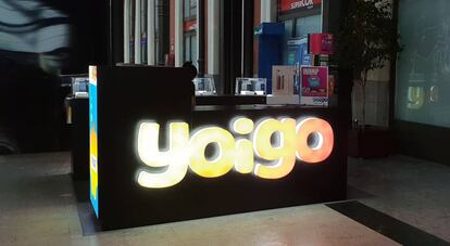 Una tienda de Yoigo, en Madrid.