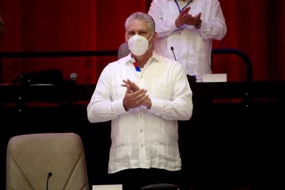 Díaz-Canel en el congreso del Partido Comunista de Cuba.