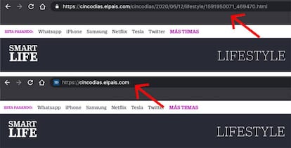 Cómo mostrará Google Chrome 85 las URL.