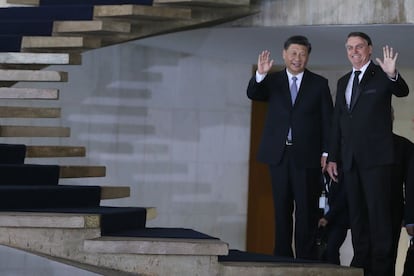 13 11 2019. Brasilia. O presidente Jair Bolsonaro recebe Xi Jinping, no Palácio do Itamaraty, em Brasília.  POOL