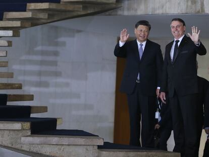 13 11 2019. Brasilia. O presidente Jair Bolsonaro recebe Xi Jinping, no Palácio do Itamaraty, em Brasília.  POOL