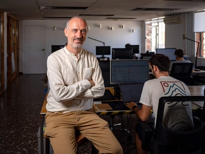 Sebastien Stride en la sede de la Fundación Siris Academic en Barcelona, el pasado martes.