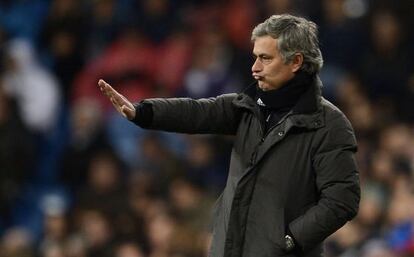 Mourinho, durante el partido ante el Mallorca.