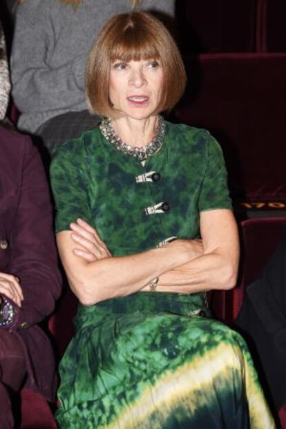 Anna Wintour, en el desfile de Dolce & Gabbana en Milán.