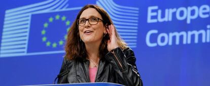 La comisaria europea de Comercio, Cecilia Malmstrom.