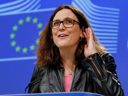 La comisaria europea de Comercio, Cecilia Malmstrom.