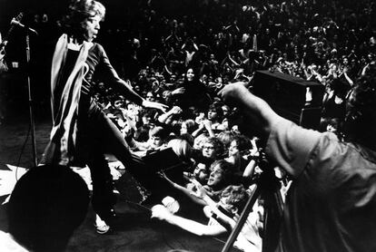 Mick Jagger, durante un concierto en 1970.