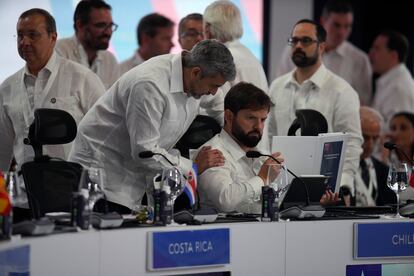 Gabriel Boric, presidente de Chile, durante la XXVIII Cumbre Iberoamericana.