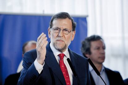 El presidente del Gobierno en funciones, Mariano Rajoy, en una acto en Badajoz.