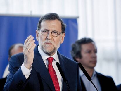 El presidente del Gobierno en funciones, Mariano Rajoy, en una acto en Badajoz.