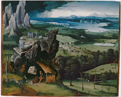 'Paisaje con san Jerónimo', del paisajista flamenco Joachim Patinir (1480-1524), ha sido una de las principales inspiraciones de Aridjis en el Prado.