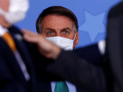 Jair Bolsonaro durante cerimônia no Palácio do Planalto, em 5 de agosto.