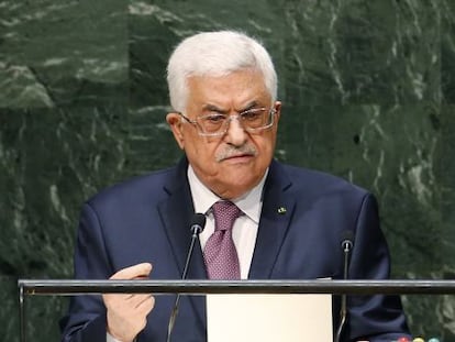 El presidente palestino Mahmud Abbas en Naciones Unidas