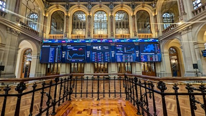 Interior de la Bolsa de Madrid.
