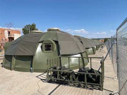 The camp set up at the Torrejón de Ardoz (Madrid) air base.