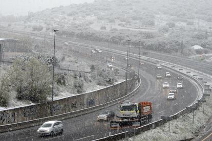 Nevada en la A-6 en los alrededores del kilometro 33.