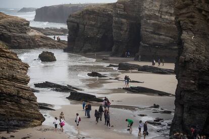 Playa de As Catedrais, en una imagen de abril de 2018.