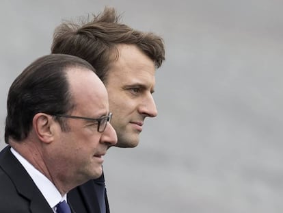 François Hollande e Emmanuel Macron
