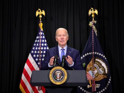 Joe Biden, comparecía este domingo ante la prensa en Nantucket (Massachusetts).