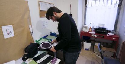 Oficina de uno de los círculos de Podemos en Madrid.