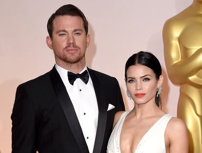 Channing Tatum, junto a su esposa