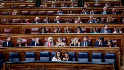 El Congreso de los Diputados durante la sesión del 7 de marzo de 2023, para la votación sobre la toma en consideración de la reforma presentada por el PSOE para la ley del ‘solo sí es sí’.