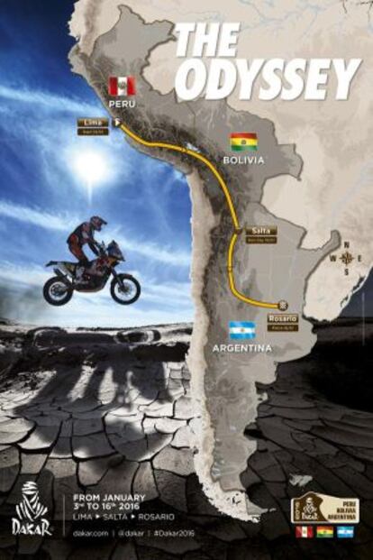 Cartel promocional del Dakar 2016