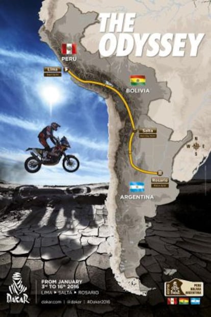 Cartel promocional del Dakar 2016