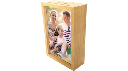 Piggy bank shaped like a photo frame.