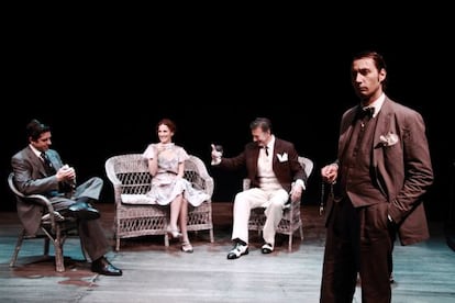 Una escena de 'Tres años', de Chéjov, en la sala Guindalera.