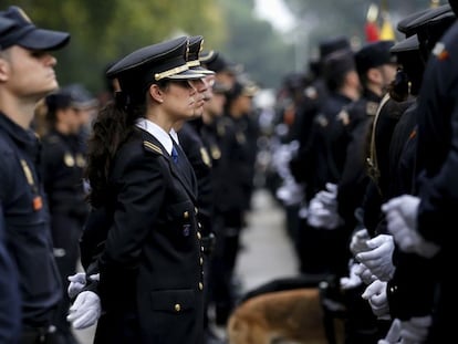 Agentes del Cuerpo Nacional de Policía, durante un acto.