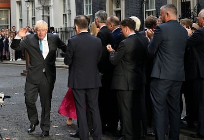 Boris Johnson se despedía tras su dimisión, el 6 de septiembre. 