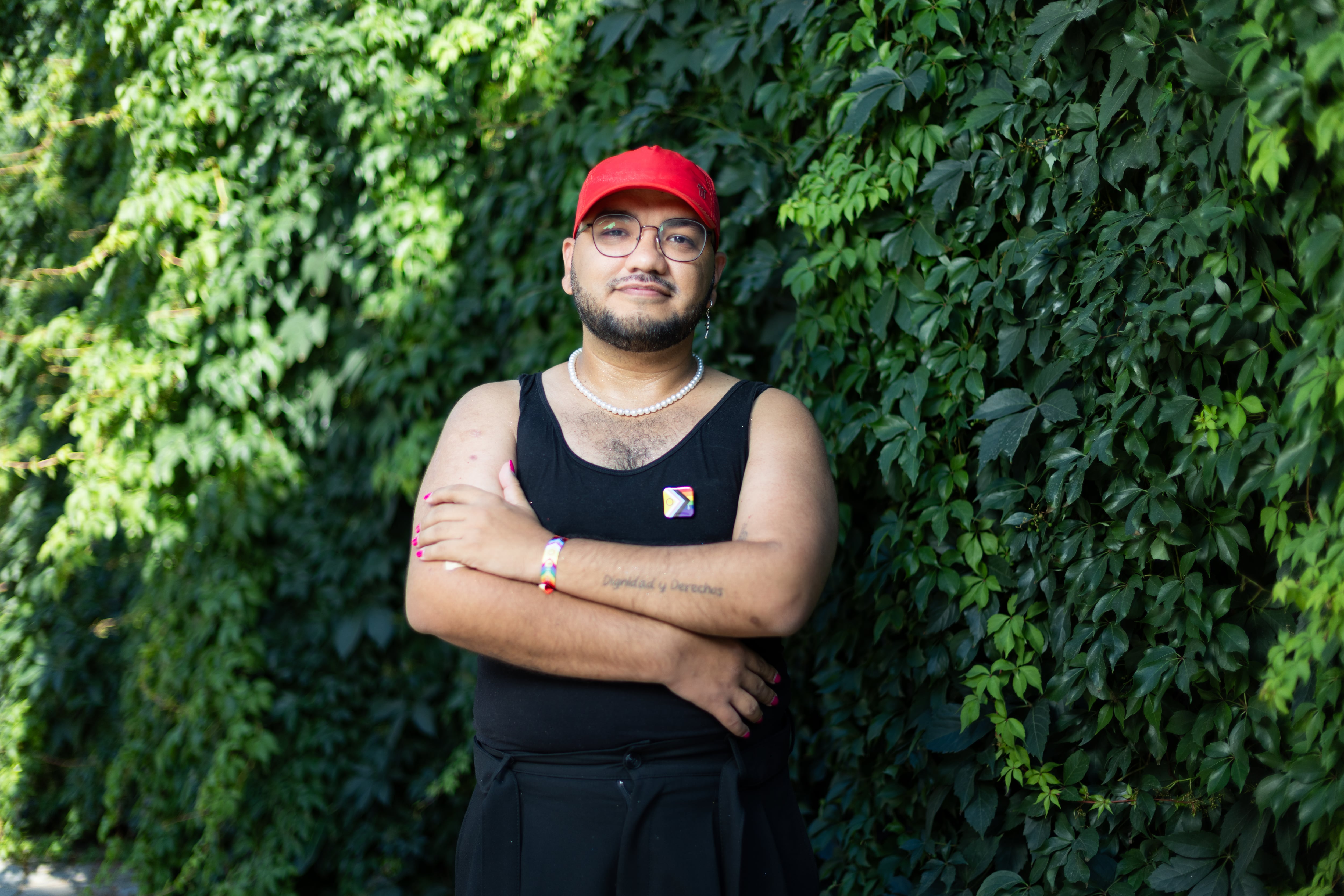 Yendri Velásquez, este sábado antes de la manifestación del Orgullo en Madrid.