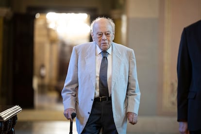 El expresidente catalán Jordi Pujol, en el parlamento autonómico, el pasado julio.