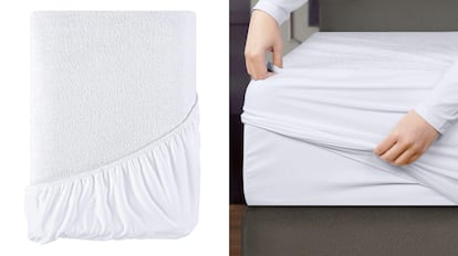 Esta funda protectora para colocar en el colchón es transpirable y se vende en múltiples tamaños.