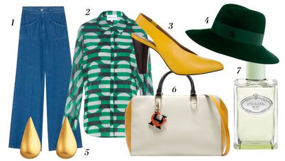 1. Maje Pantalones vaqueros 2. Bimba y Lola Camisa estampada 3. Topshop Zapatos destalonados 4. Maison Michel Sombrero 5. Louis Vuitton Pendientes tipo lágrima 6. Carolina Herrera Bolso tipo tote (la firma acaba de estrenar su tienda online) 7. Prada Perfume
Les Infusions d'Iris.