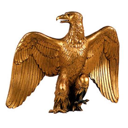 Águila del navío <i>L'Atlas,</i> que se exhibe en la exposición (Museo Naval de Madrid).