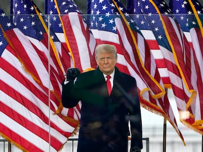 President Donald Trump arrives to speak at a rally Wednesday, Jan. 6, 2021, in Washington. (AP Photo/Jacquelyn Martin)