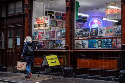 Escaparate de una tienda de discos en Londres, el pasado diciembre.