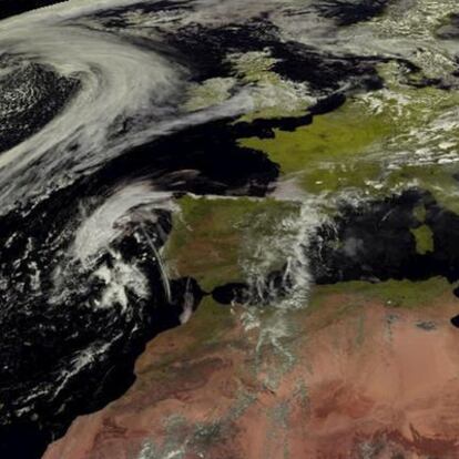 Fotografía tomada por el satélite Meteosat para la AEMET.