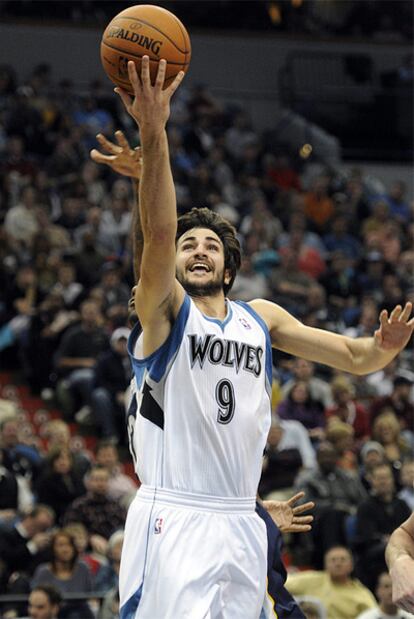 El jugador de Timberwolves Ricky Rubio.