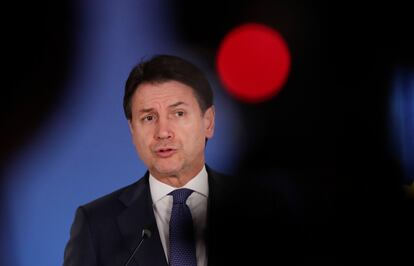 El primer ministro de Italia, Giuseppe Conte, el pasado jueves en Bruselas.