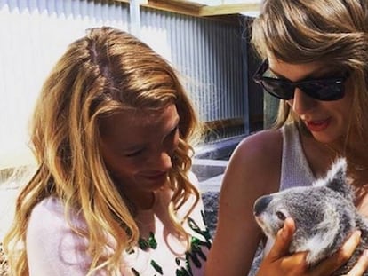 Imagen que eligió Taylor Swift para felicitar el cumpleaños a Blake Lively.