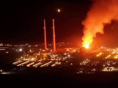 Incendio en Moss Landing, California, el 16 de enero 2025.