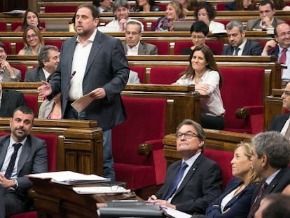 Una sessi&oacute; al Parlament. 